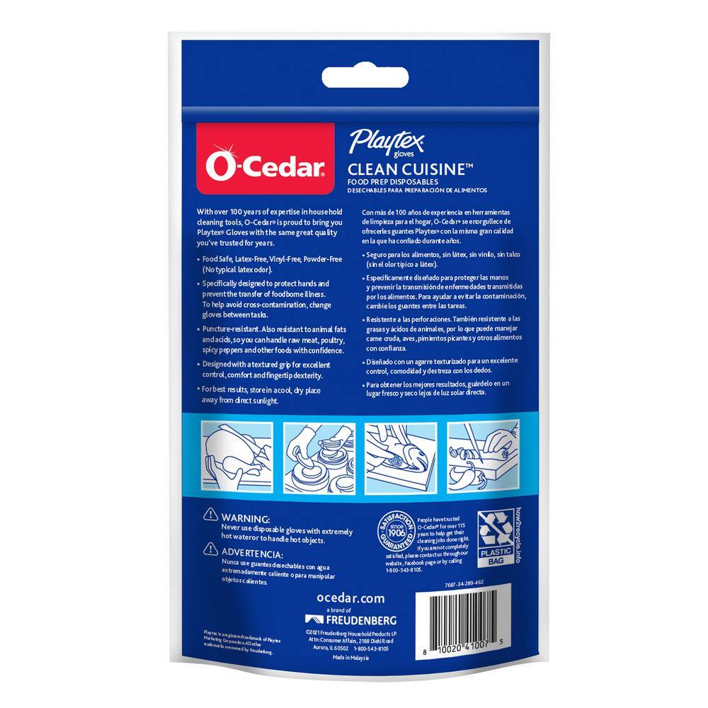 O-Cedar Playtex Clean Cuisine White Nitrile Gloves 1-Size Fits Most (30-Pack) 163543