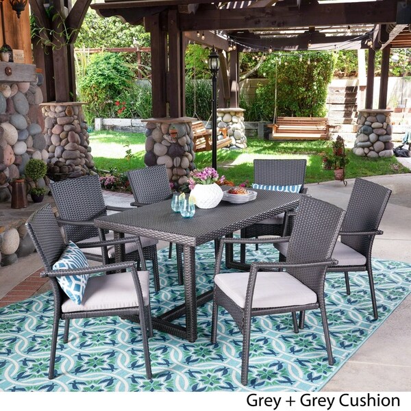 Westley Outdoor 7 Piece Wicker Dining Set by Christopher Knight Home -  - 21802488