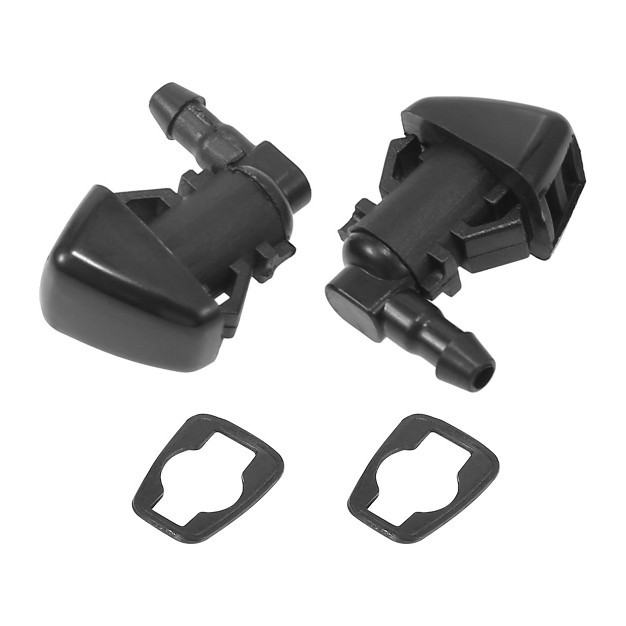 Unique Bargains Front Windshield Wiper Nozzles For Lincoln Mkx With Gaskets Black Pack Of 2