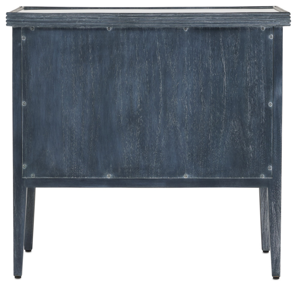 Santos Vintage Navy Chest   Farmhouse   Accent Chests And Cabinets   by Currey  ampCompany  Inc.  Houzz