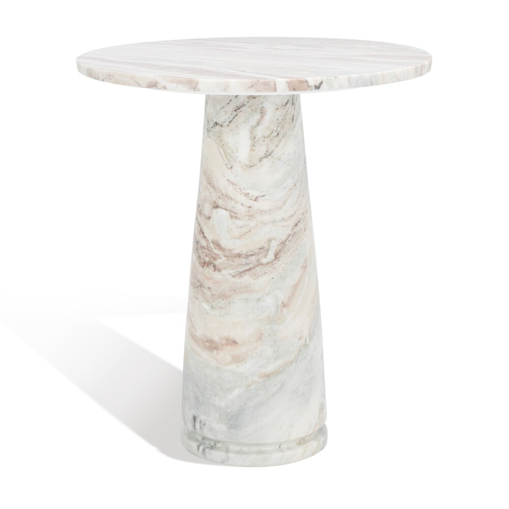 SAFAVIEH Couture Valentia Tall Round Marble Accent Table