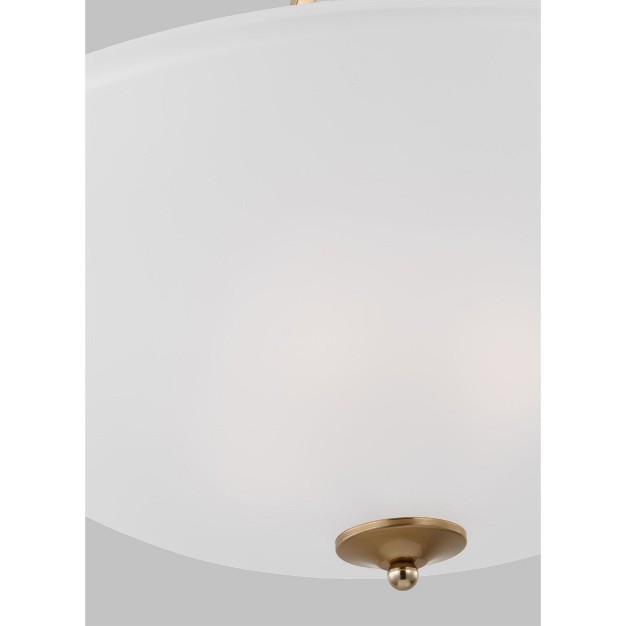 Large Four Light Semi flush Convertible Pendant