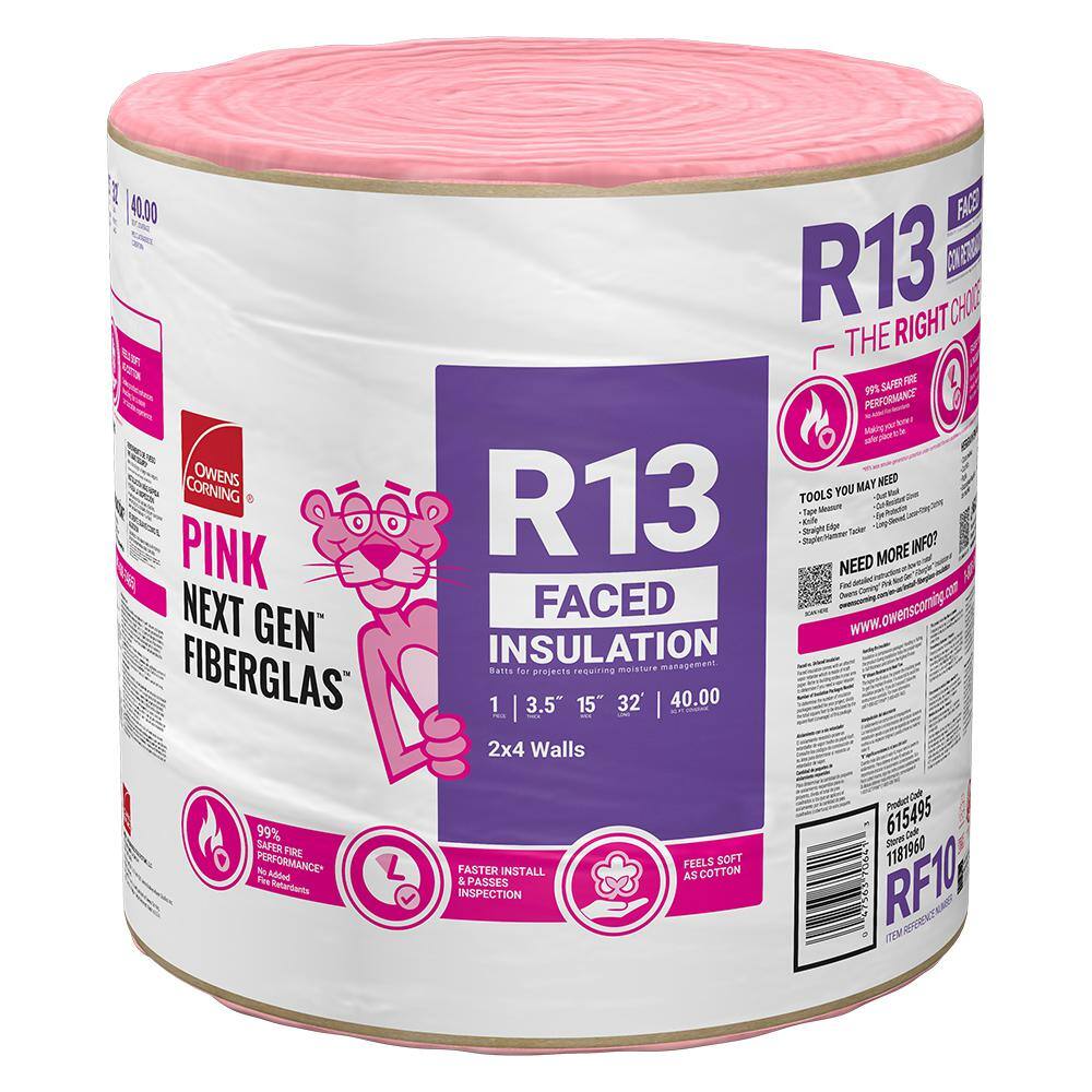 Owens Corning R-13 Kraft Faced Fiberglass Insulation Continuous Roll 15 in. x 32 ft. RF10