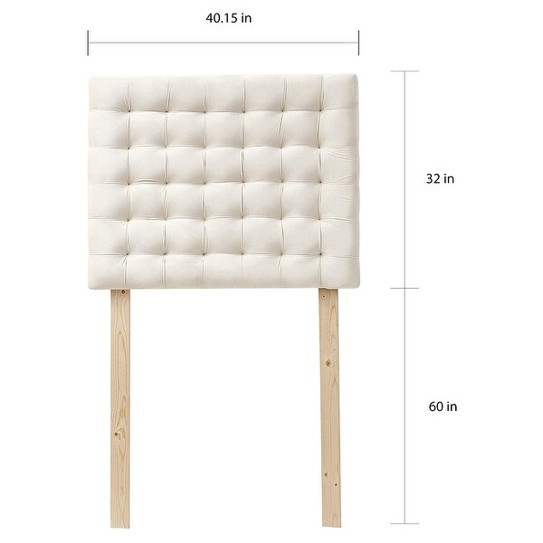 Mo' Tufted College Headboard with Legs - Plush Velvet - - 31316443