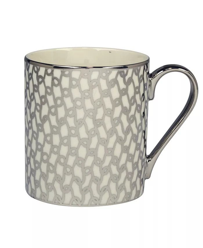 Certified International Mosaic Silver-Tone Plated 16 oz Can Mugs Set of 6