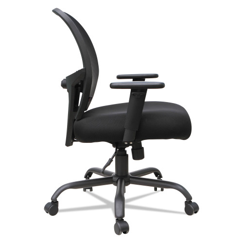 Alera Merix450 Series Mesh Big/Tall Chair， Supports Up to 450 lb， 19.88 to 23.62 Seat Height， Black (MX4517)