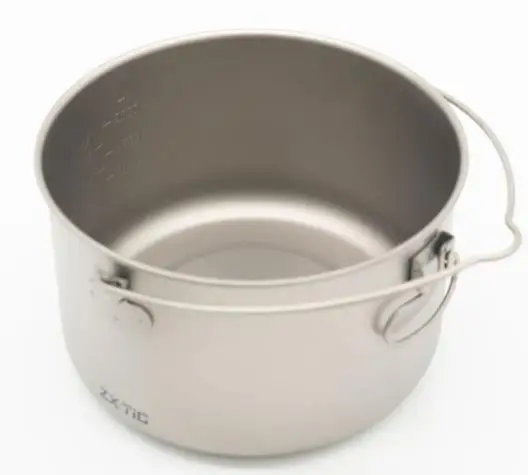 2900ml Hot Sale Portable Camping Pot Picnic Equipment Pure Titanium Outdoor Hanging Pot