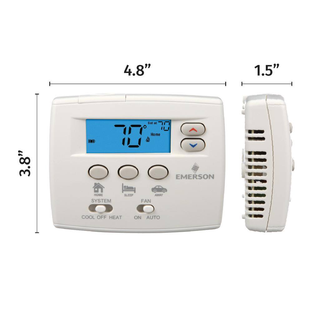 Emerson 80 Series Blue Non-Programmable Single Stage (1H1C) Easy Set Thermostat 1F86EZ-0251