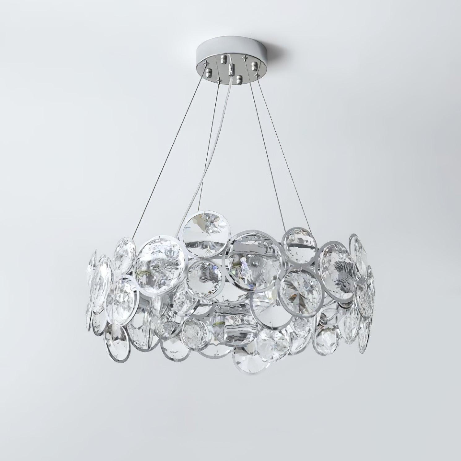 Chrome Round Crystal Chandelier