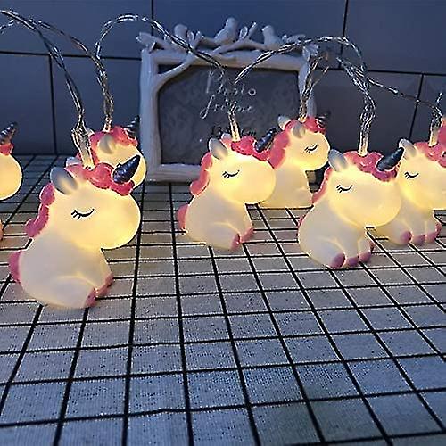 Led String Lights Unicorn String Lights， 2m10 Lights， Battery Powered