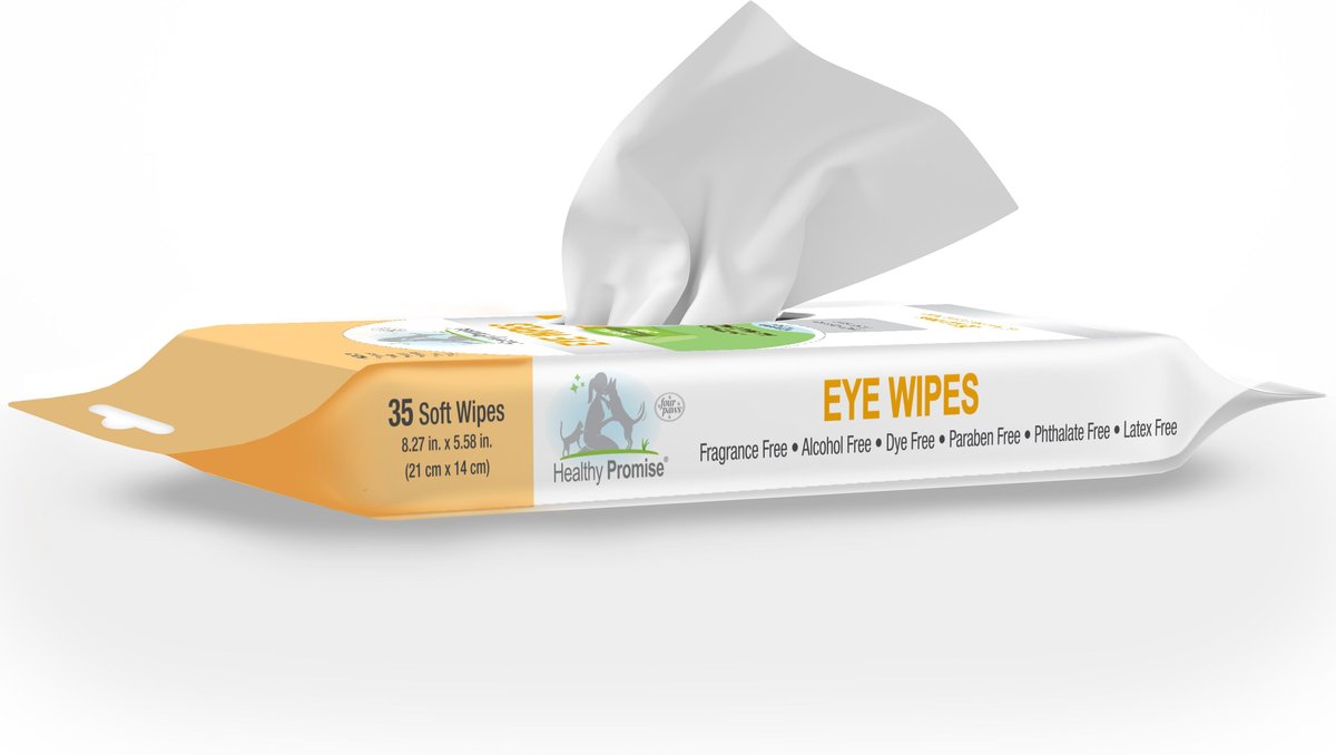 Four Paws Healthy Promise Cat and Dog Eye Wipes， 35 count