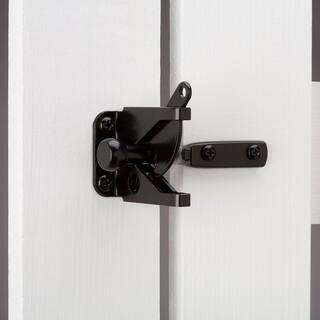 Everbilt Black Stainless Steel Decorative Gate Hinge and Latch Set 60199