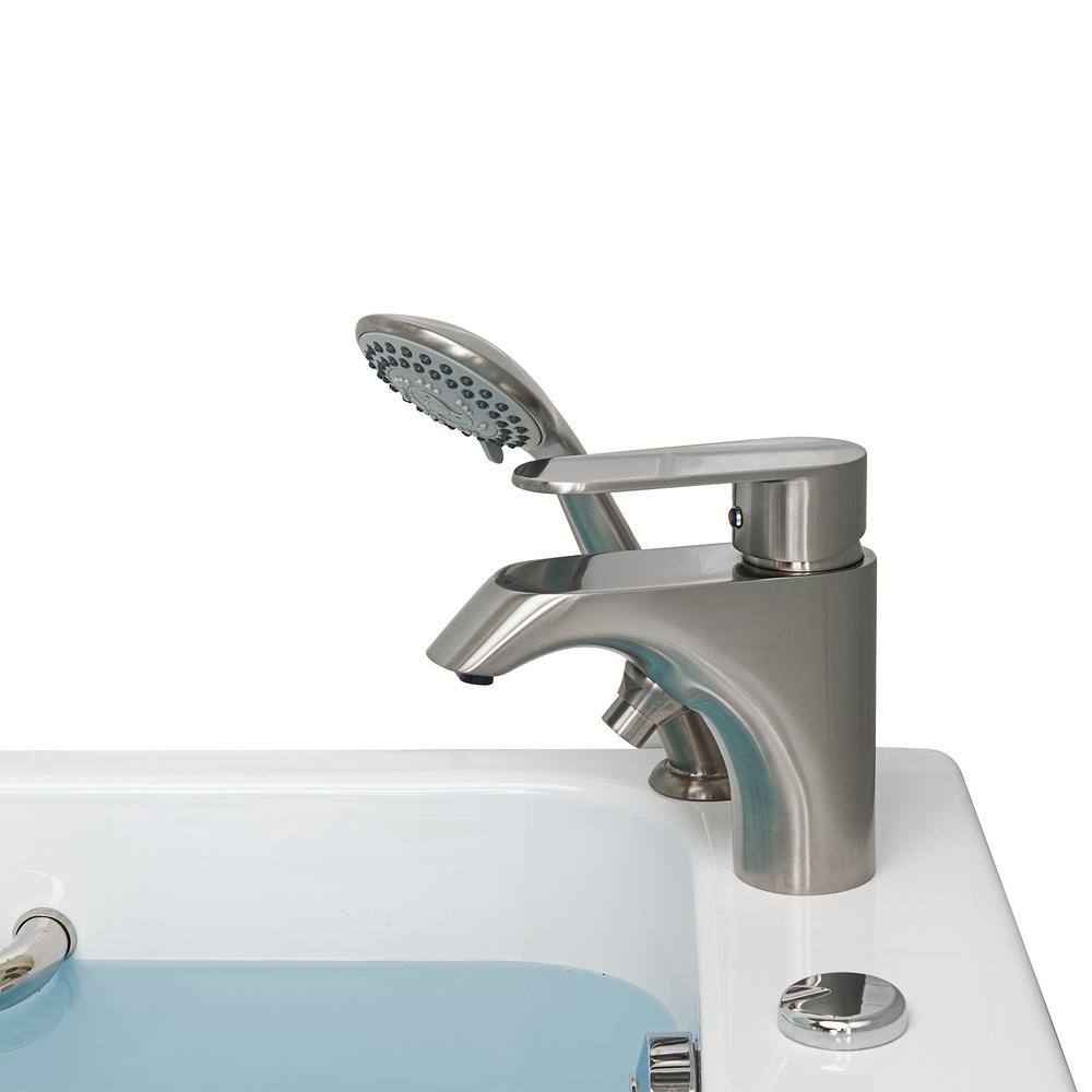 Ella Single-Handle Deck Mount Roman Tub Faucet with Hand Held Shower in Brushed Nickel Finish FF2PBN