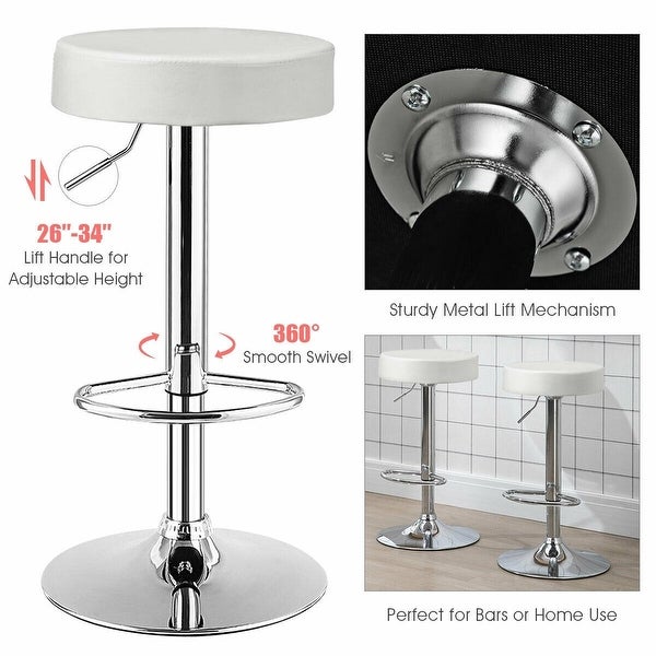 1 PC Round Bar Stool Adjustable Swivel Pub Chair - 14