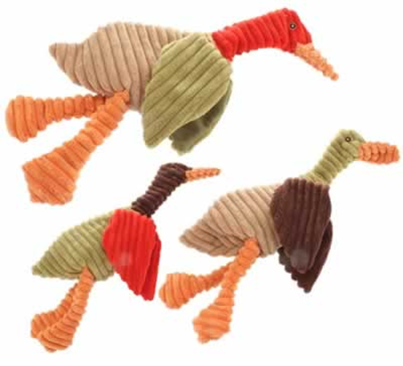 PetSport USA Tuff Squeaks Plush Goose Dog Toy Assorted