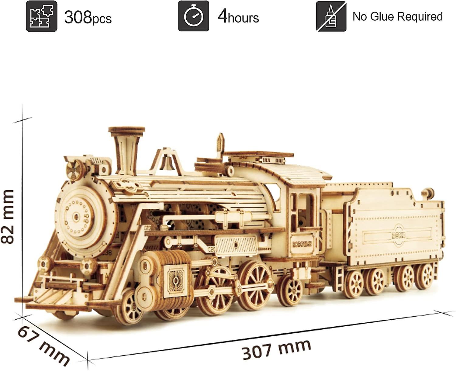 3d Wooden Puzzle-mechanical Car Model-self Building Vehicle Kits-brain Teaser Toys-best Gift For Adults And Kids On Birthday/christmas Day (prime Stea