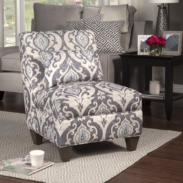 HomePop Blue Slate Large Accent Chair