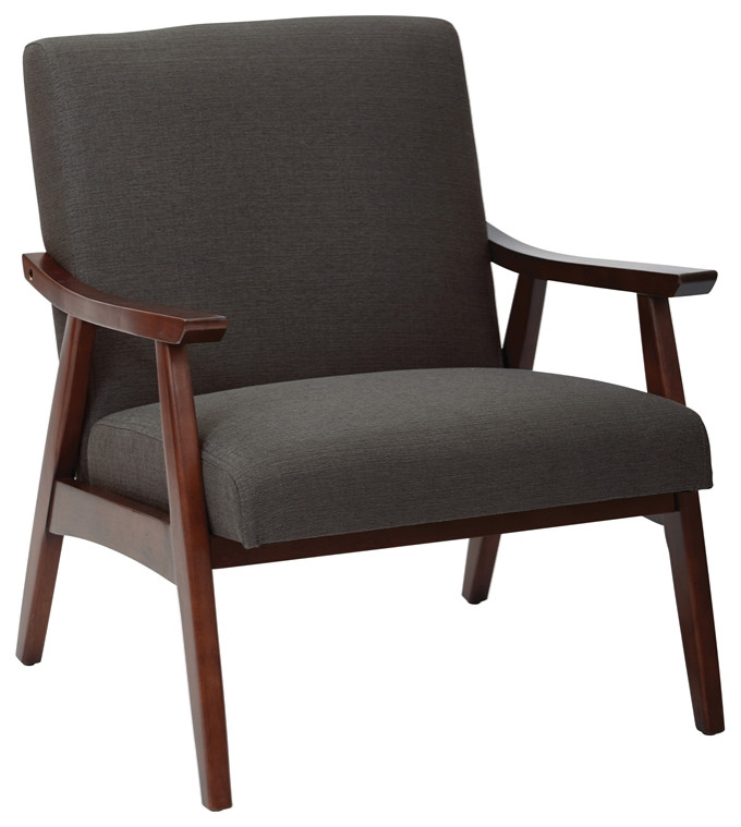 Home Square 2 Piece Fabric Chair Set in Charcoal Gray   Midcentury   Armchairs And Accent Chairs   by Homesquare  Houzz