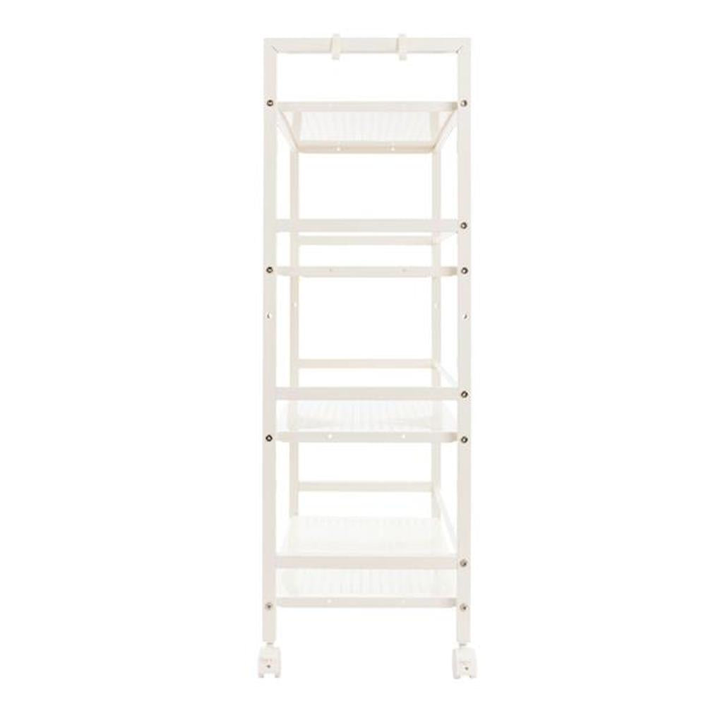 Widen 4-Tier Utility Cart Mesh Rolling Storage Cart Kitchen Storage Cart on Wheels Steel Utility Serving Rack