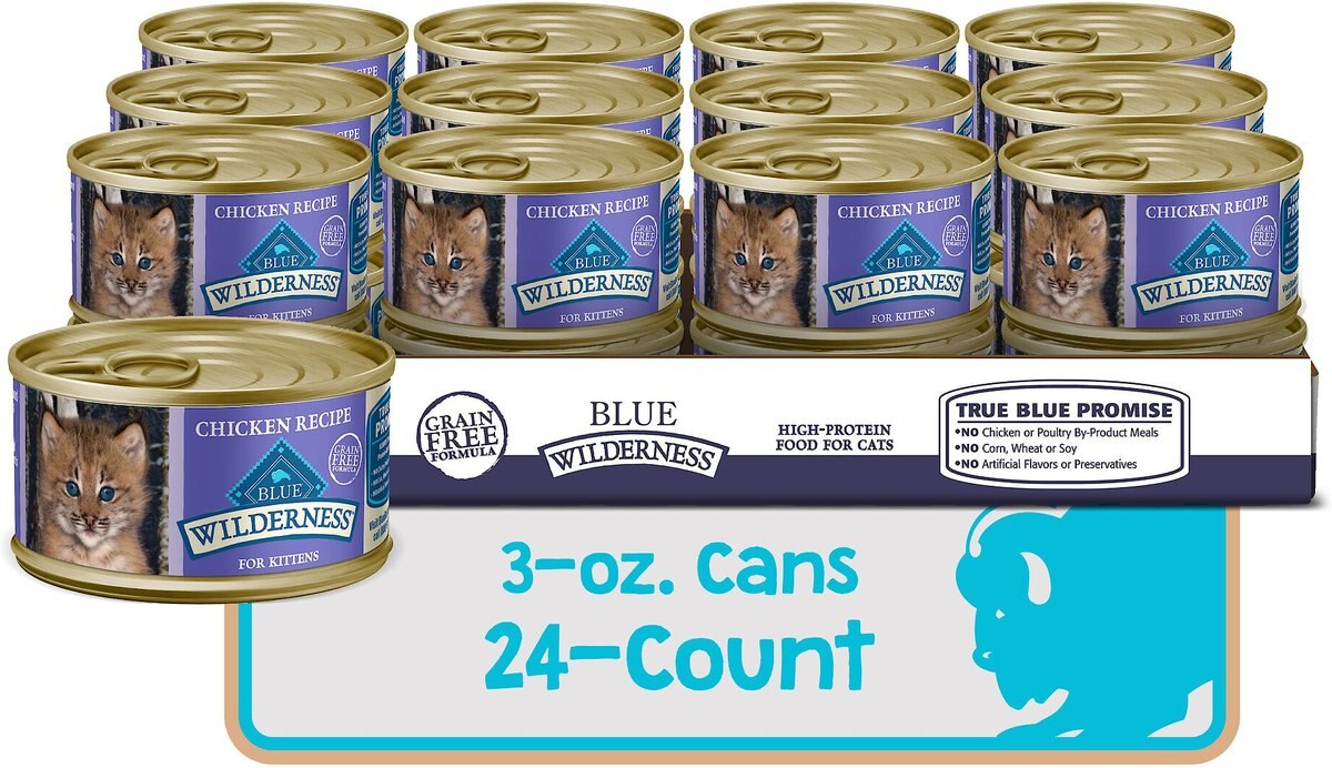 Blue Buffalo Wilderness Kitten Chicken Grain-Free Canned Cat Food