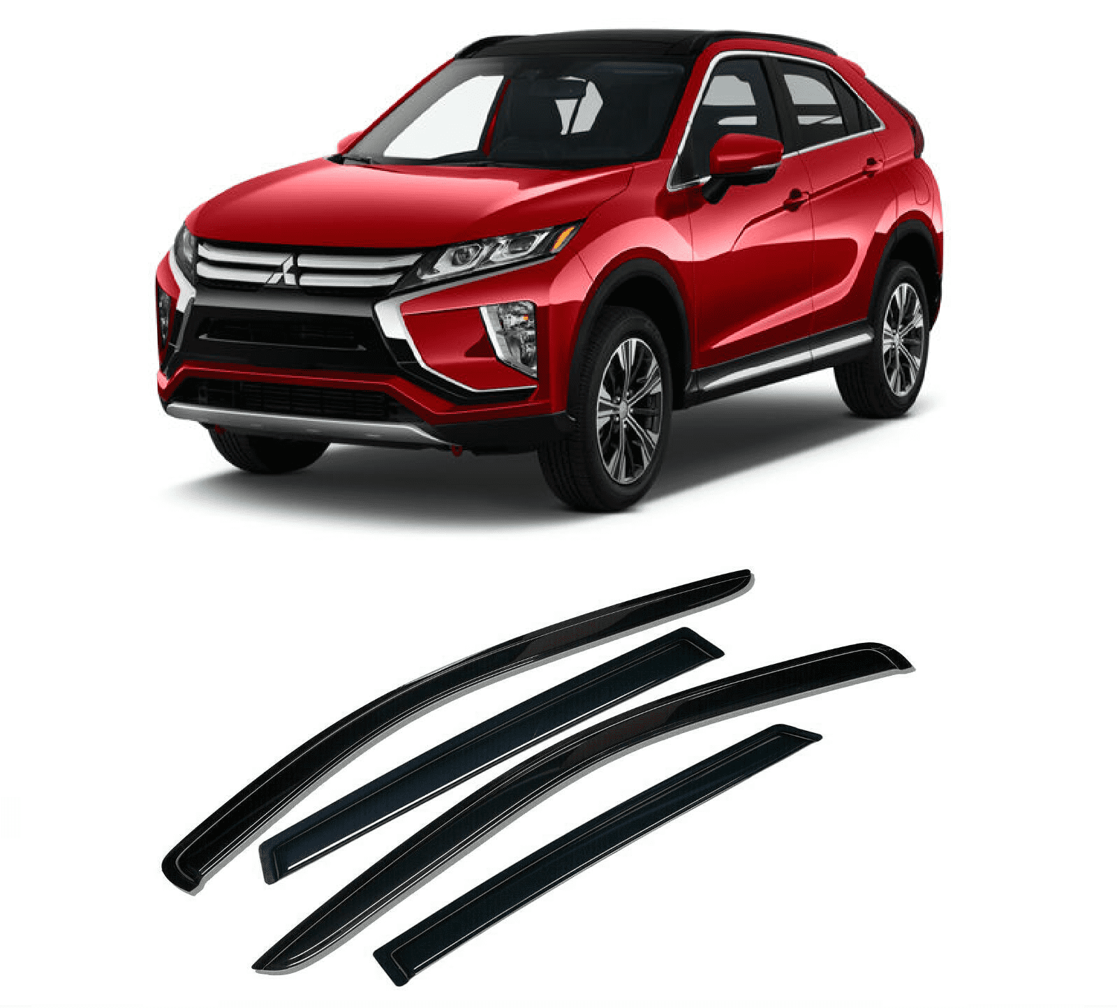 Window Sun Rain Guard Vent Deflectors for 2018-2020 Mitsubishi Eclipse Cross