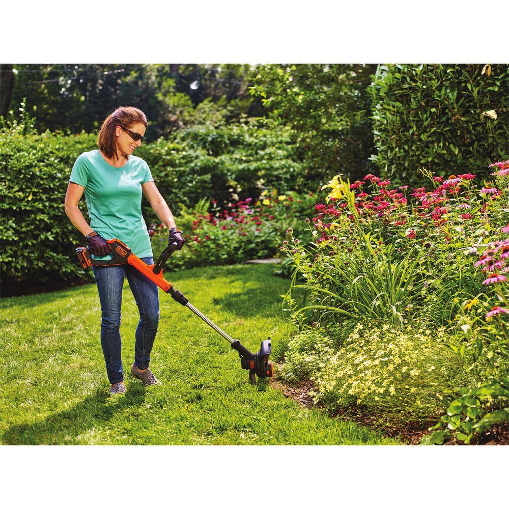 BLACK+DECKER 20V MAX Cordless Battery Powered String Trimmer Kit with (2) 1.5Ah Batteries  Charger LSTE525