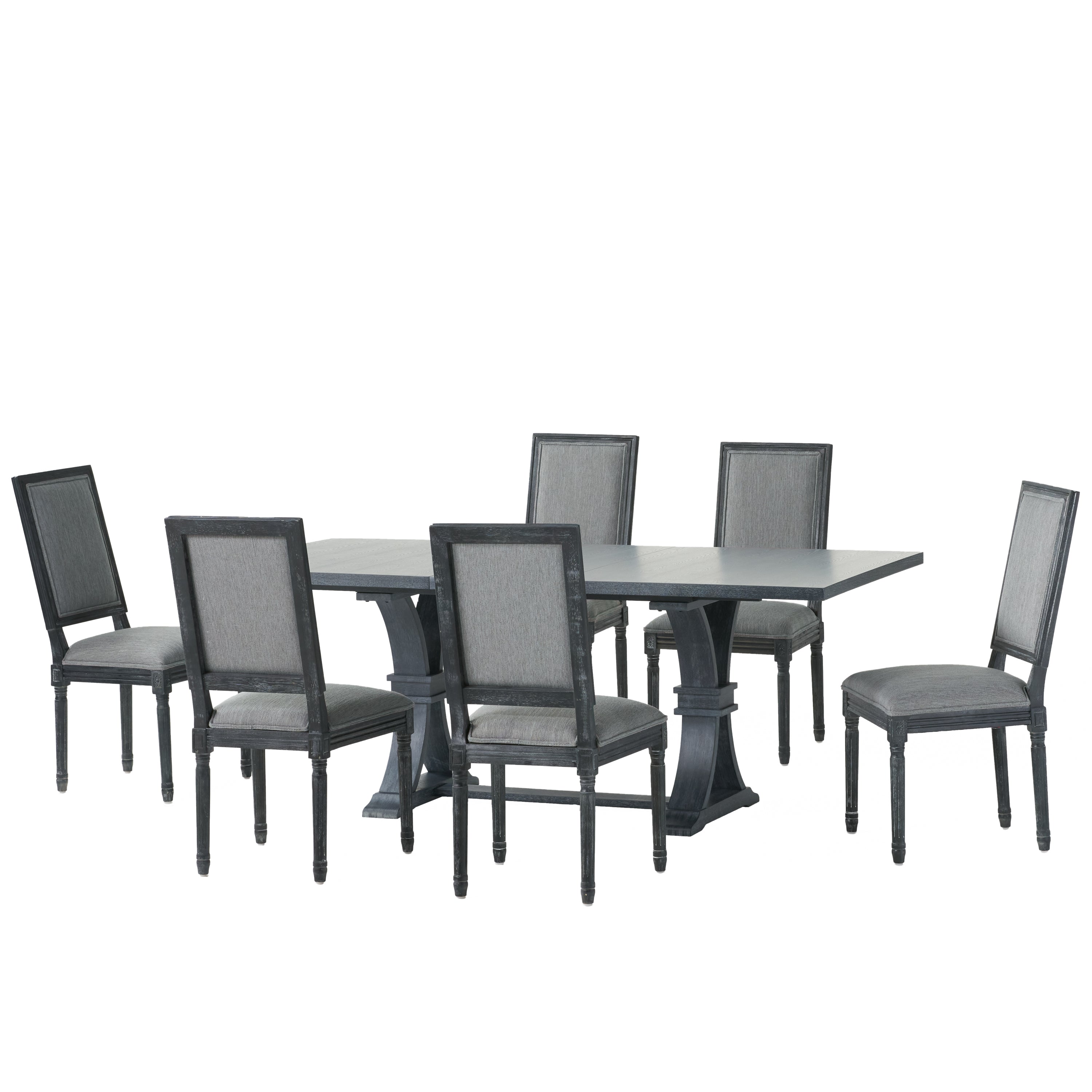 Beckstrom French Country Wood 7-Piece Expandable Dining Set