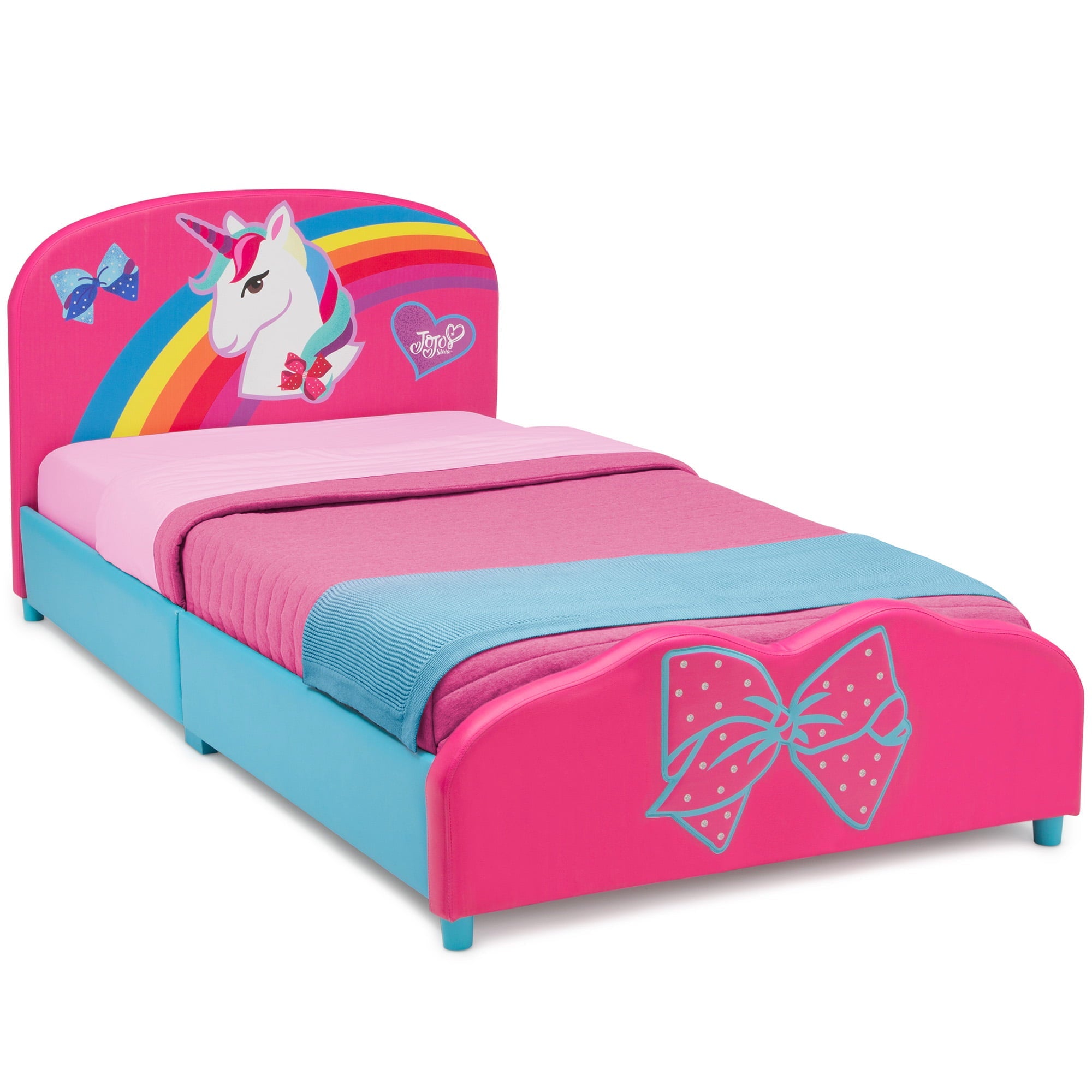 JoJo Siwa Upholstered Twin Bed by Delta Children