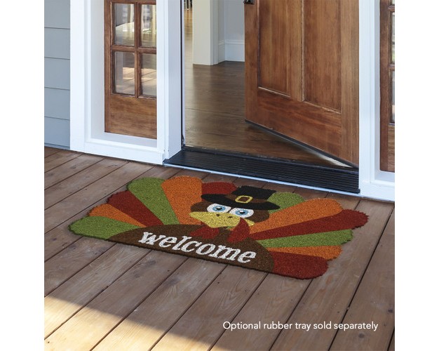 Briarwood Lane Give Thanks Turkey Holiday Natural Fiber Coir Door