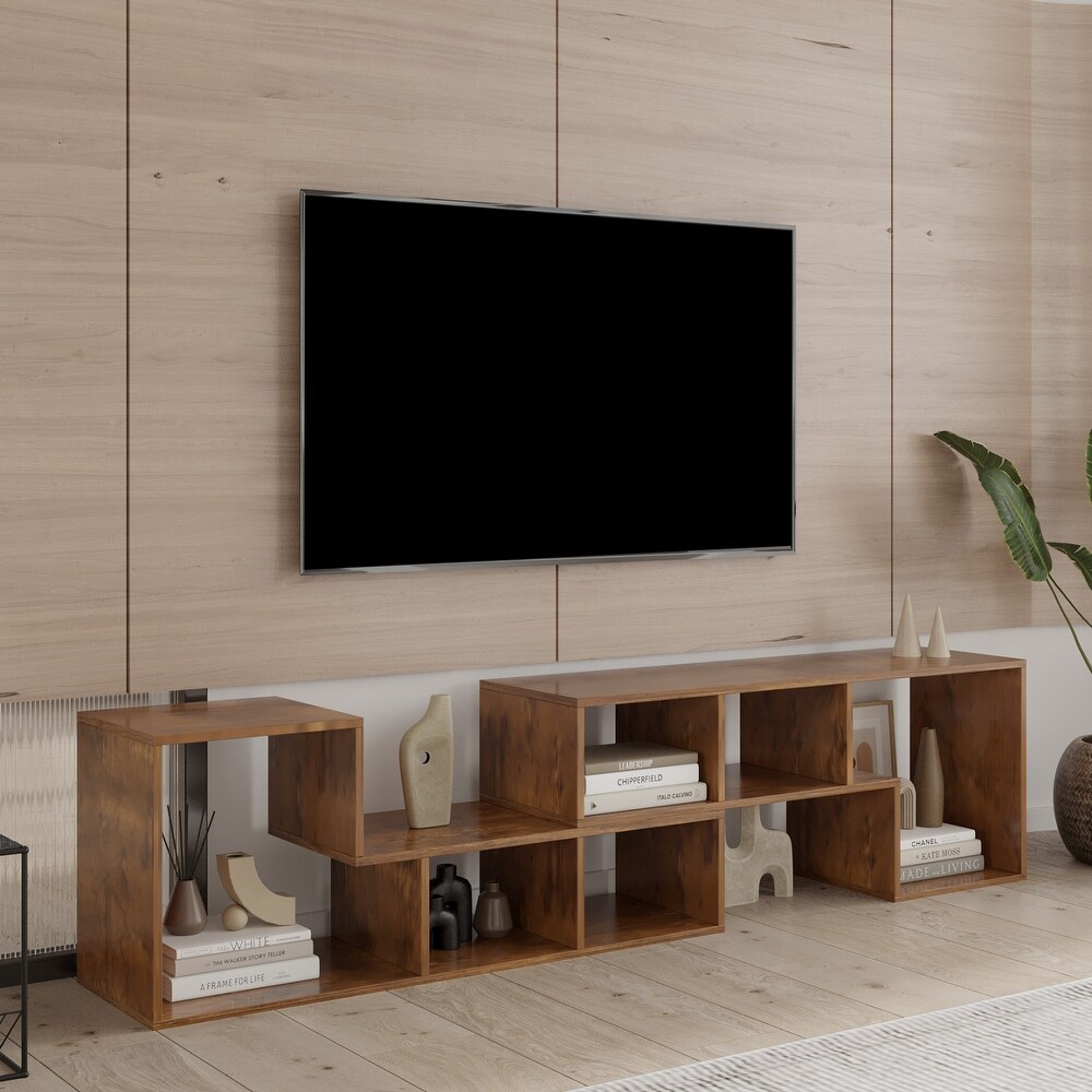 Double L Shaped TV Stand，Display Shelf