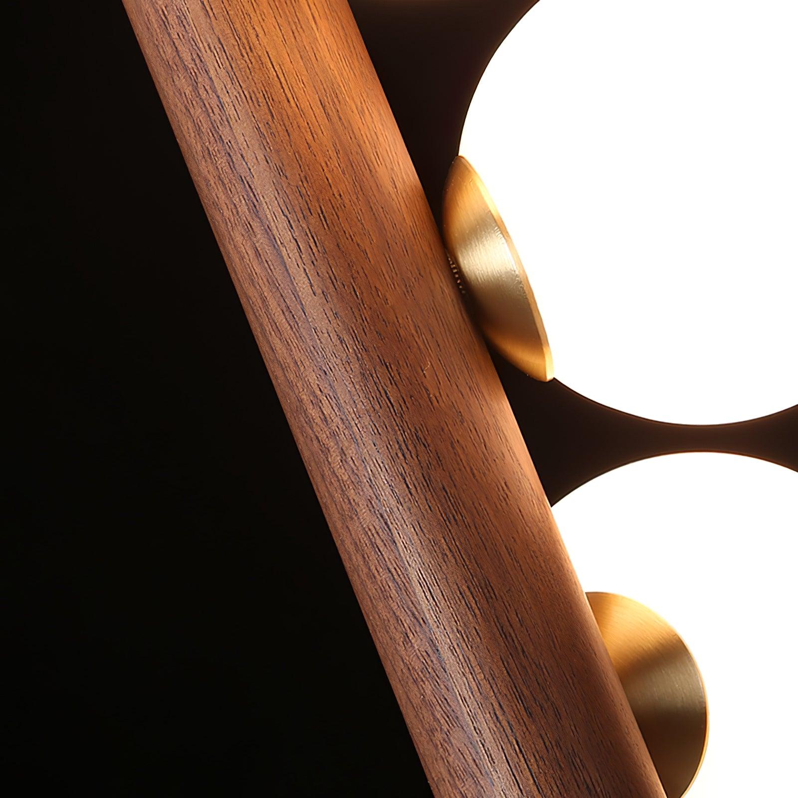 Vertical Orb Timber Pendant Lamp