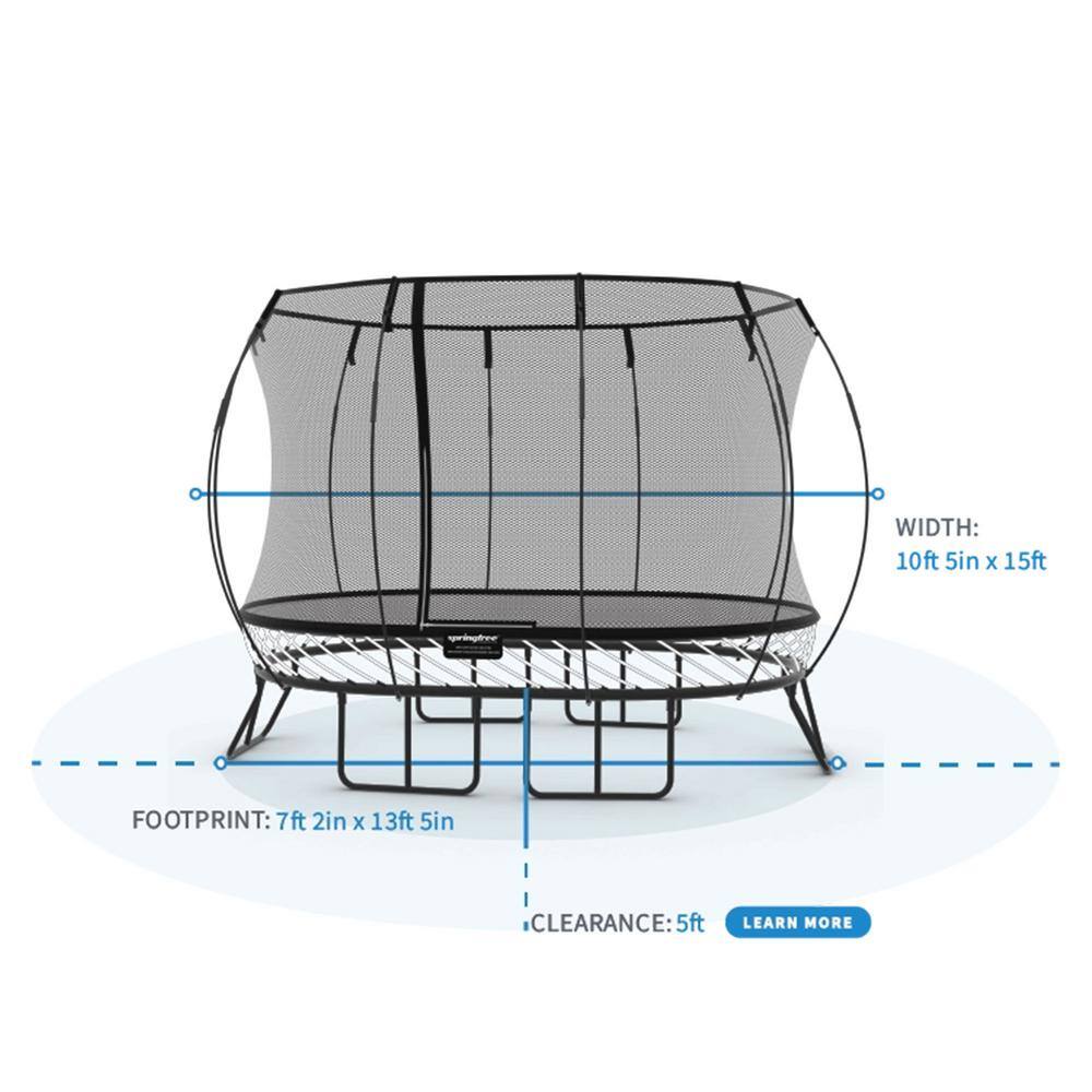 SPRINGFREE Kids 8 ft. x 13 ft. Outdoor Large Oval Trampoline with Enclosure O92