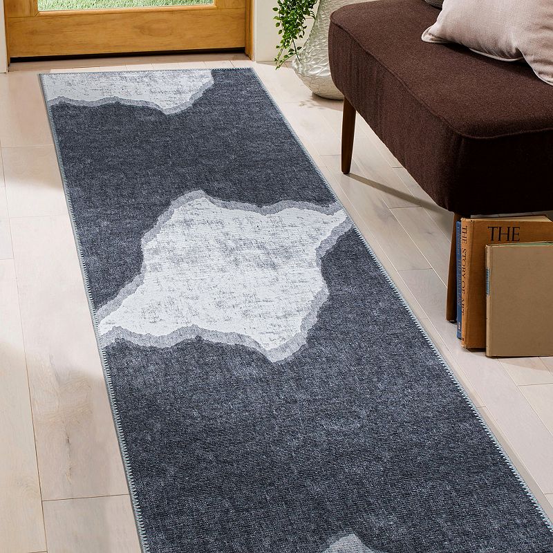 World Rug Gallery Contemporary Modern Abstract Machine Washable Area Rug