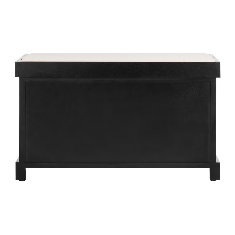 SAFAVIEH Freddy Wicker Black Storage Bench   33.5\