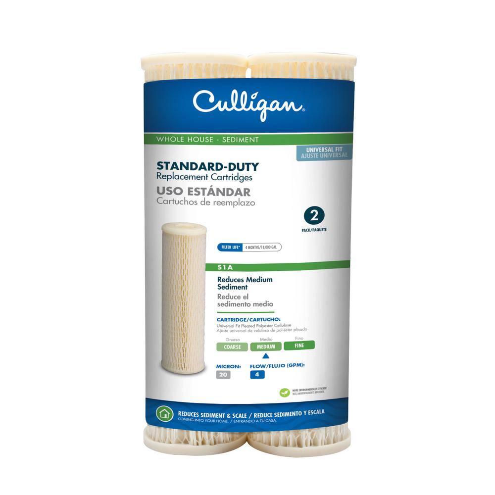 Culligan Universal 20-Micron Pleated Sediment Replacement Cartridge Water Filtration System S1-A