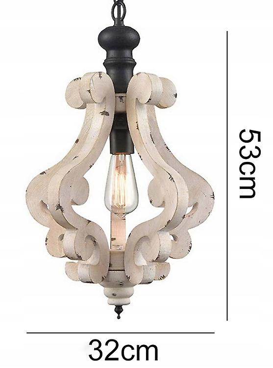 Phube Wooden Pendant Lamp Retro Small Chandelier Lighting