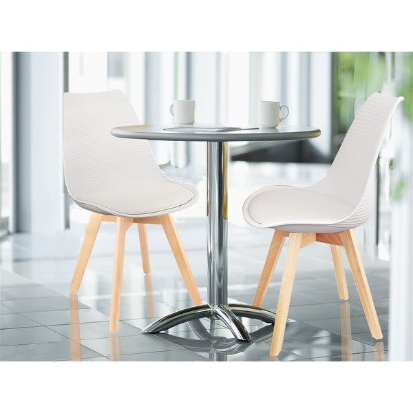 4 Pcs Dining Chairs， Armless Kitchen Chairs Side Chair with Wood Legs