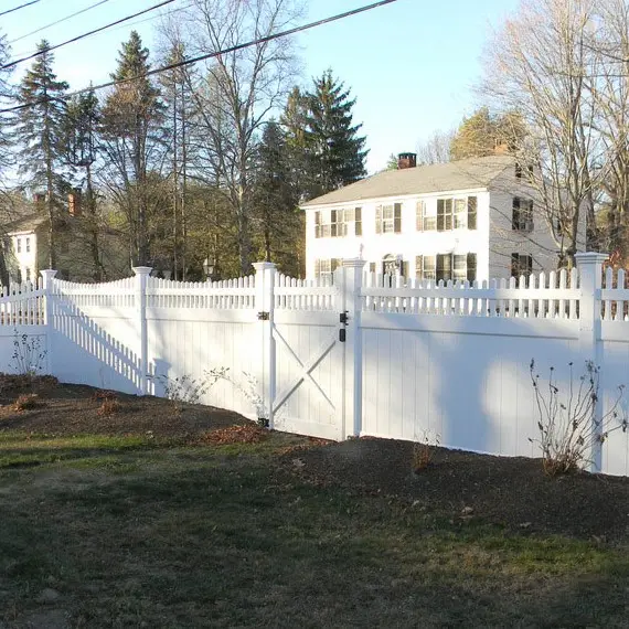 First classic pvc fence with pickets fencing trellis   gates