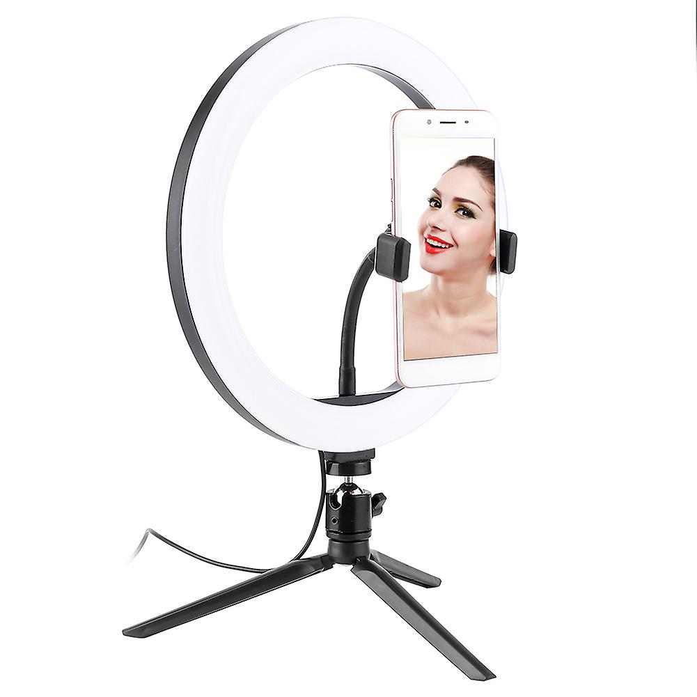 Desktop Led Ring Light Usb Fill Light With Tripod Phone Holder For Makeup Live Broadcast