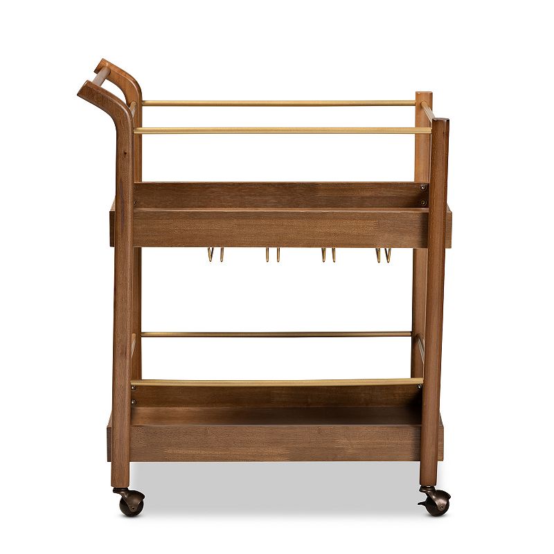 Baxton Studio Tahir Trolley Bar Cart