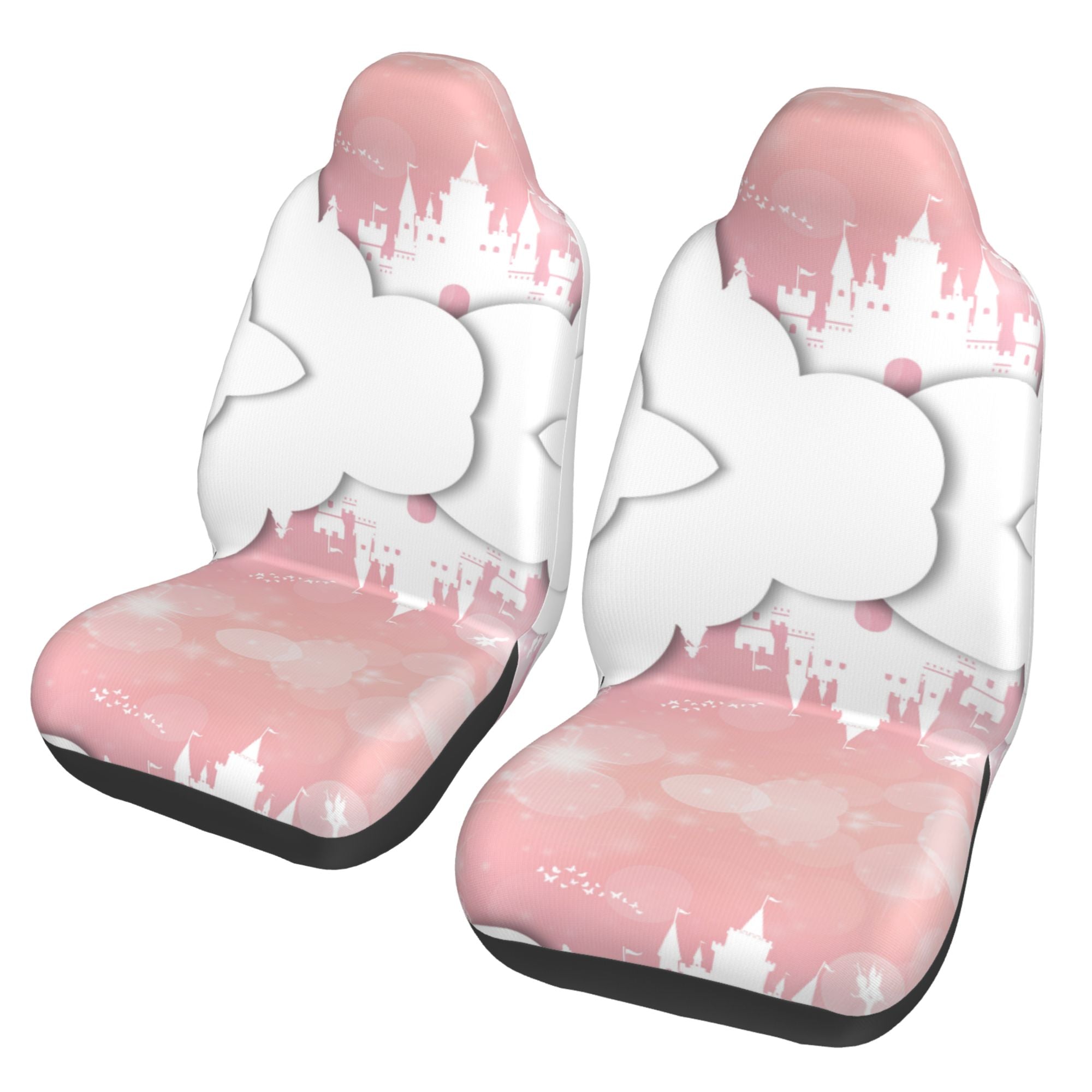 ZICANCN Car Seat Covers Front Seats Only，Dream Fairy Tale Castle Unicorn Automotive Seat Covers Protectors for Cars Trucks Suv 2 Pack