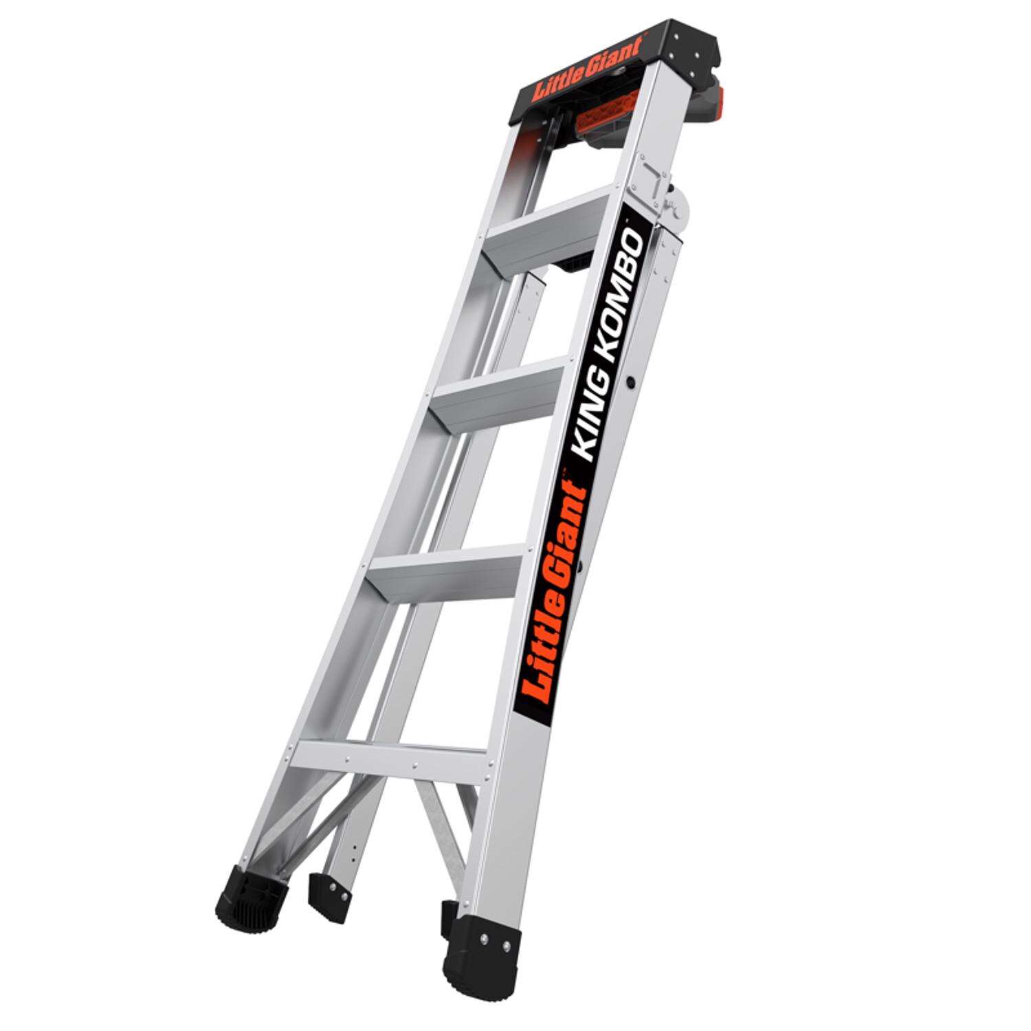 Little Giant King Kombo 8 ft. H Aluminum Telescoping Multi-Position Ladder Type IA 300 lb. capacity