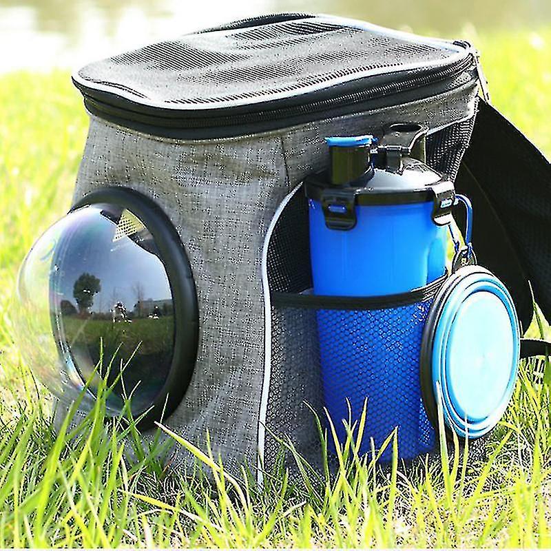 Portable 2 In 1 Pet Folding Water Bottle Food Container With Folding Silicone Pet Bowl Outdoor