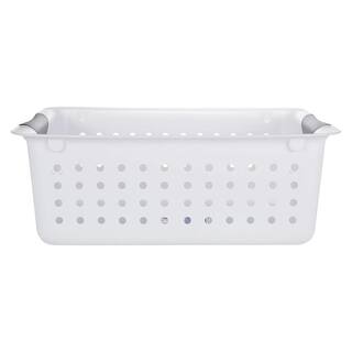 Sterilite Medium Ultra Plastic 3.0 Gal. Storage Bin Organizer Basket in White (12-Pack) 12 x 16248006