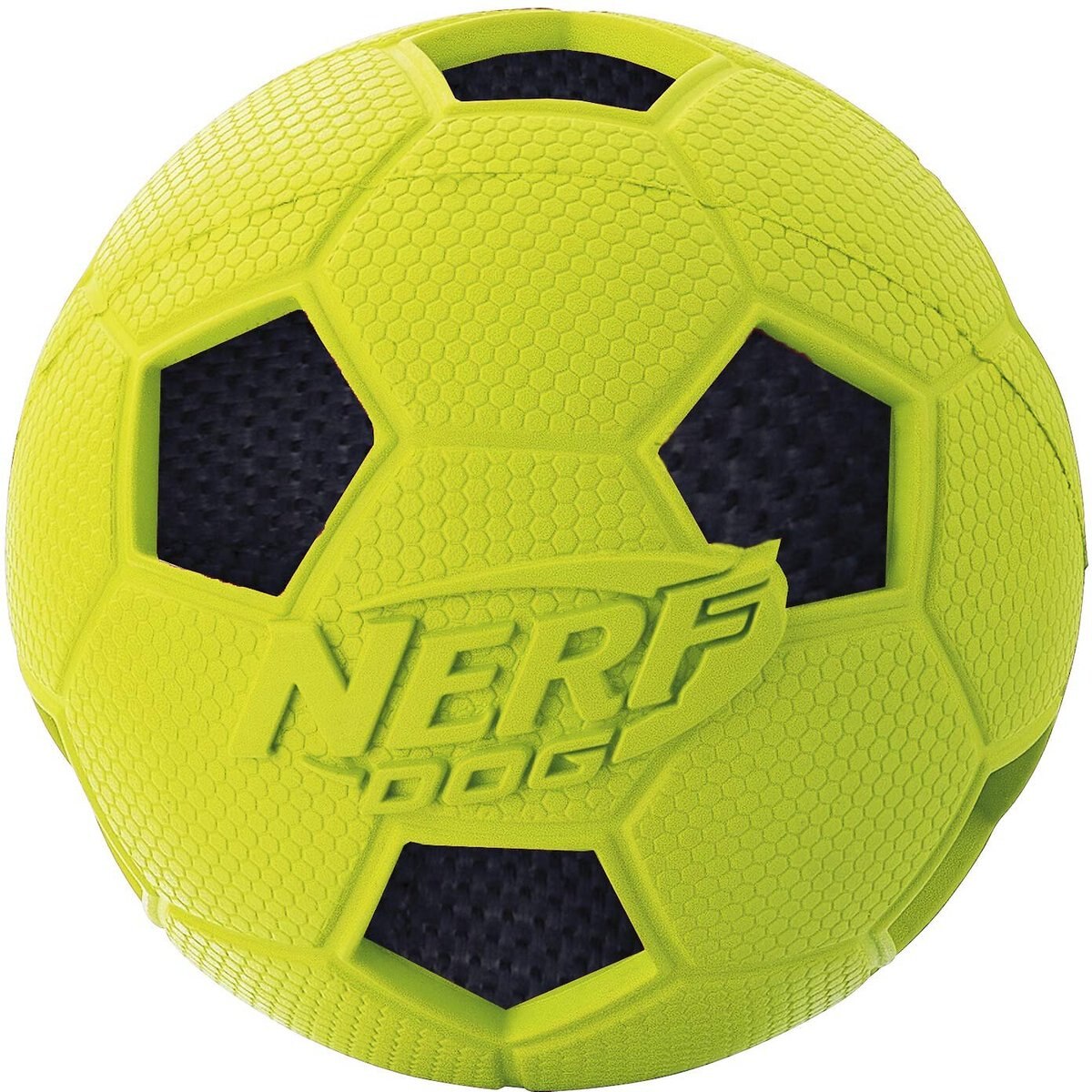 Nerf Dog Crunch Soccer Ball Dog Toy， 2 count