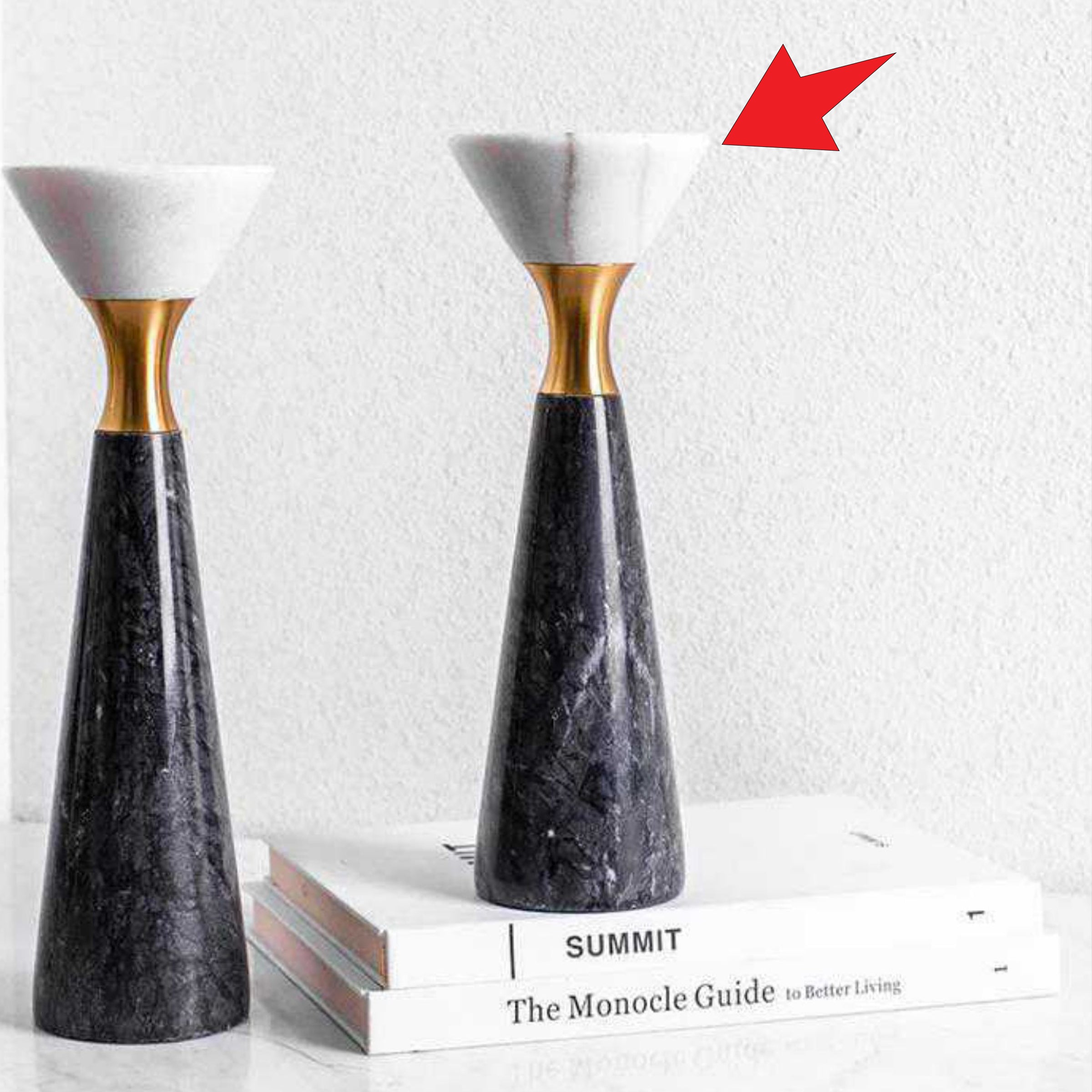 Black & White Candleholder-B Fb-T2009B