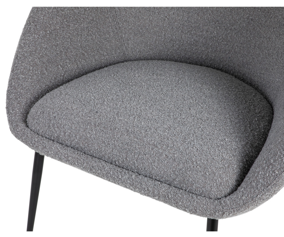 Gray Boucl√© Contemporary Occasional Chair  Liang  ampEimil Ovalo   Midcentury   Armchairs And Accent Chairs   by Oroa   Distinctive Furniture  Houzz