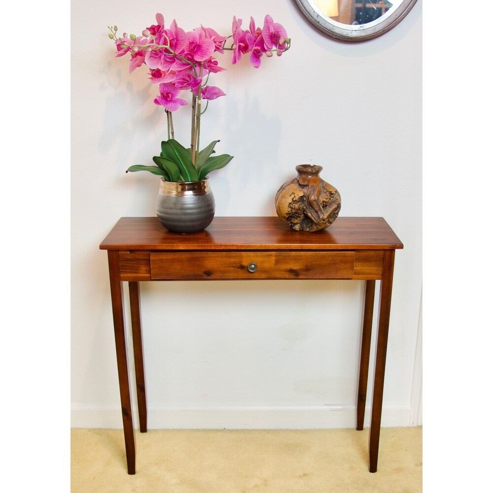 Porch   Den Holly Hill Solid Acacia 1 drawer Console Table