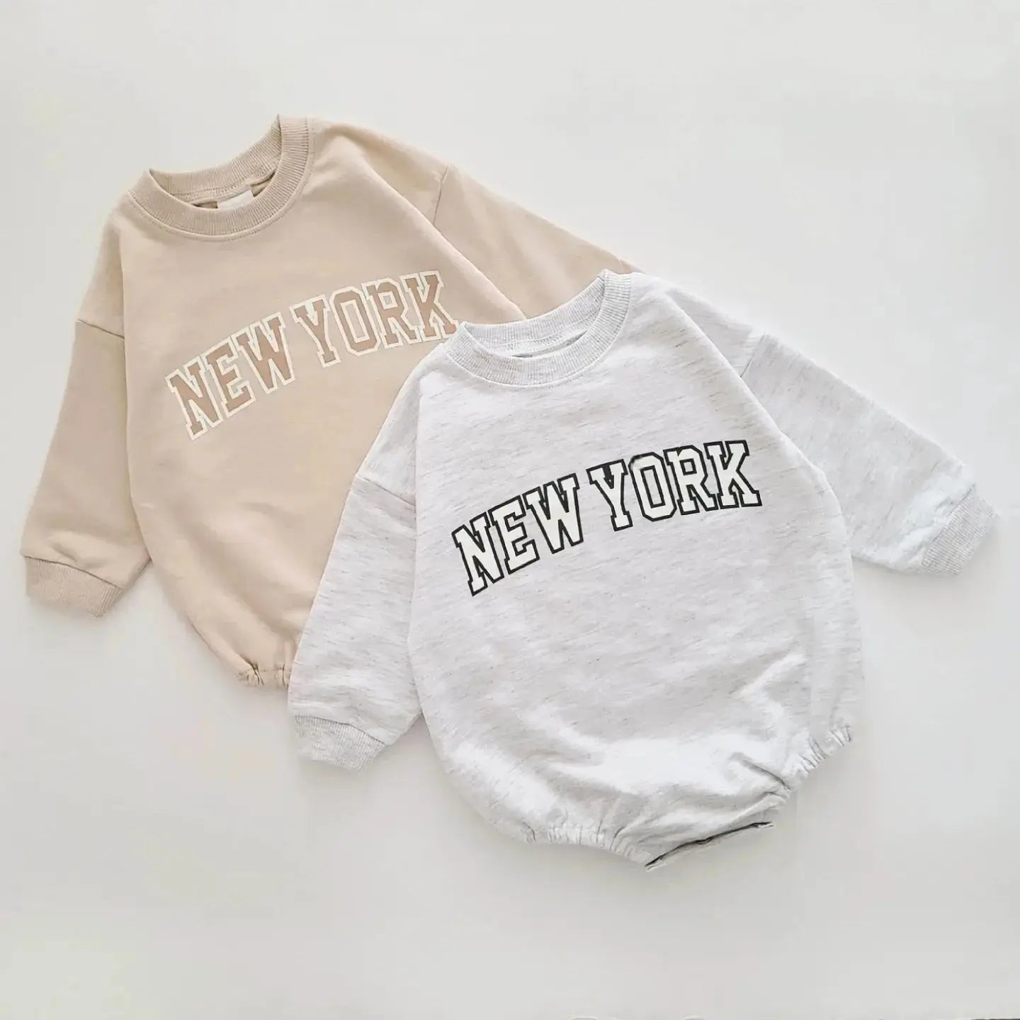 2024 Baby Romper INS 0-12M Newborn Infant Baby Boy Girl Romper Cute New York Letter Long Sleeve Jumpsuit Playsuit Clothing