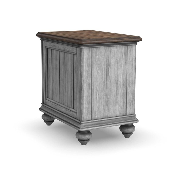 Homestyles Plymouth Brown Wood Chairside Table - 16